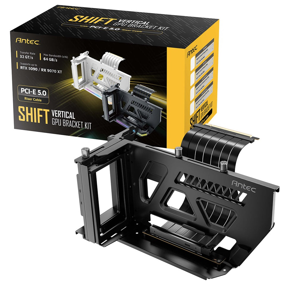 Antec AT-ARCVB-BK190-A-PCIE5 SHIFT ARGB Black PCI-E 5.0, 190mm riser, ARGB, PCIe 5.0 x16, fits up to 3-slot GPUs, 284–337mm size, 1Y warranty - Image 5