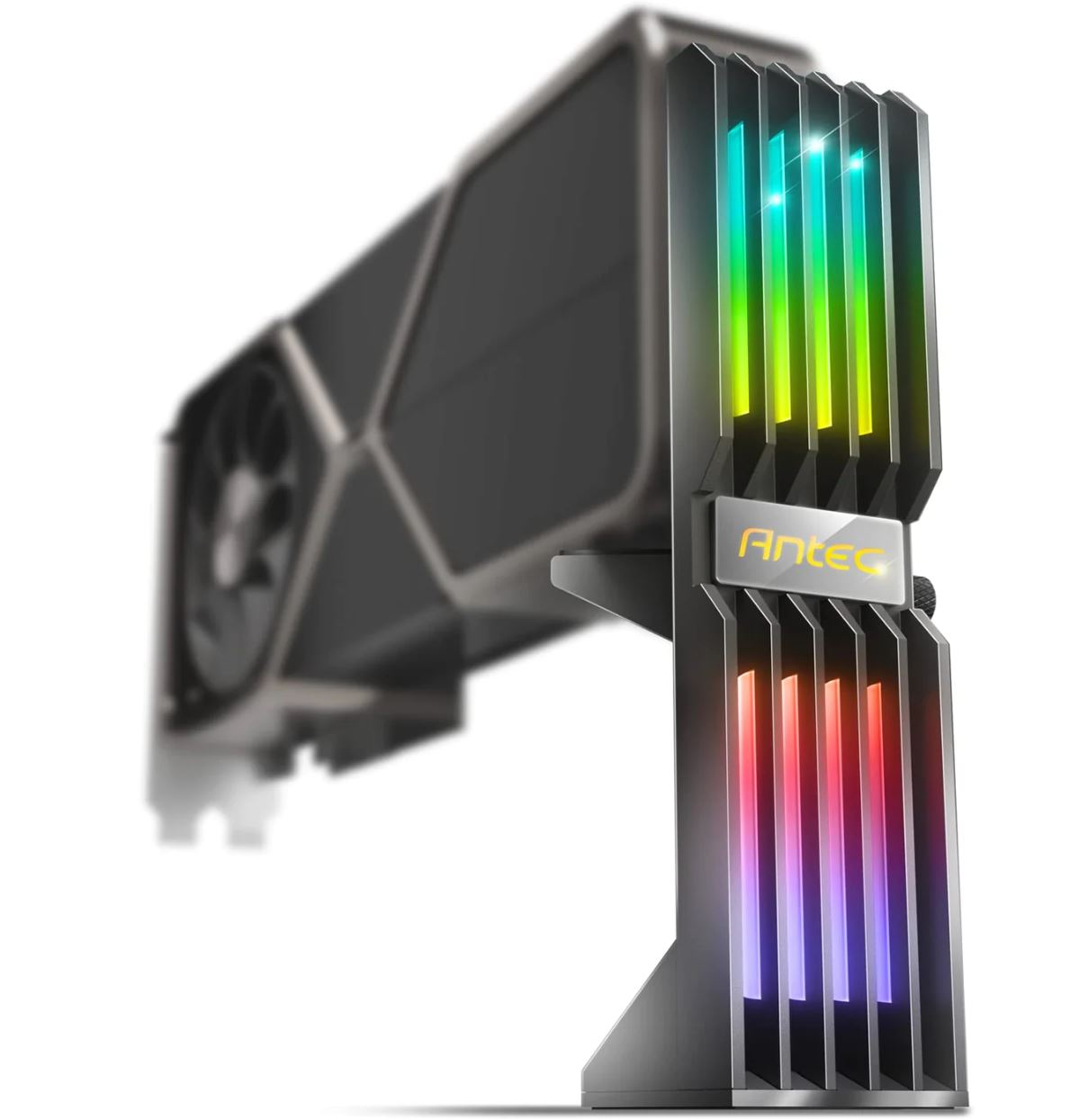 (LS)Antec RGB GPU Support Bracket, Graphics Card Holder, Addressable RGB 5V 3PIN RGB Connector. Black(LS) - Image 5