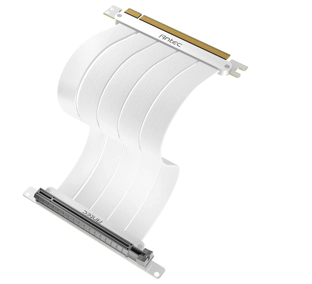 Antec PCIE-4.0 Riser Cable (200mm White) High Quality Gold Plated and Shielded PCB. Stability and Perforamnce 90 / 180 Degrees Flexible Cable (LS) - Image 5