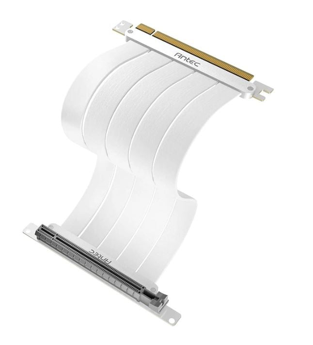 Antec PCIE-4.0 Riser Cable (200mm) White, Up to RTX4090 / 7900XT. High End Gold Plated and Shielded six Layer PCB. FPS lossless output Stability - Image 2