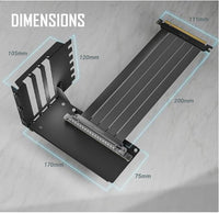 Antec Vertical PCI Bracket and PCI-E 4.0 Cable Kit (200mm) Black. Universal 5070 & 7000x. Premium Gold Plated + 180 degrees Ultra Flexible Cable(LS) - Image 4