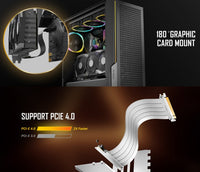 Antec Adjustable Vertical Bracket with 200mm High Performance PCI-E Riser Cable. New 2024. White Universal Case support(LS) - Image 1