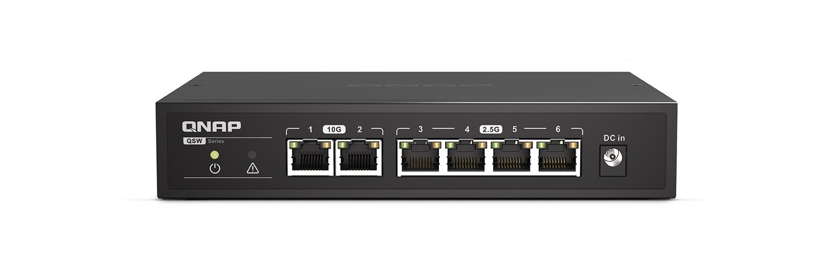 QNAP QSW-2104-2T A plug & play switch featuring 10GbE and 2.5GbE connectivity, suited for SOHO and professionals -Warranty 2 Years - Image 1
