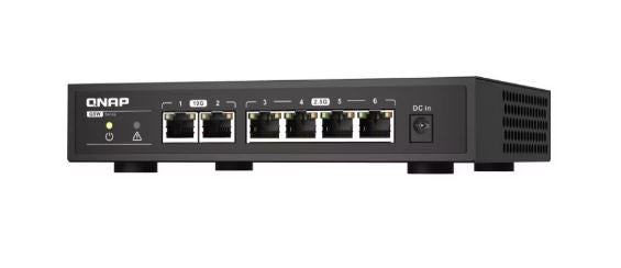 QNAP QSW-2104-2T A plug & play switch featuring 10GbE and 2.5GbE connectivity, suited for SOHO and professionals -Warranty 2 Years - Image 3