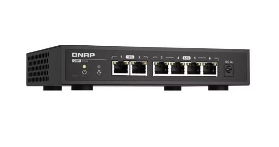 QNAP QSW-2104-2T A plug & play switch featuring 10GbE and 2.5GbE connectivity, suited for SOHO and professionals -Warranty 2 Years - Image 4