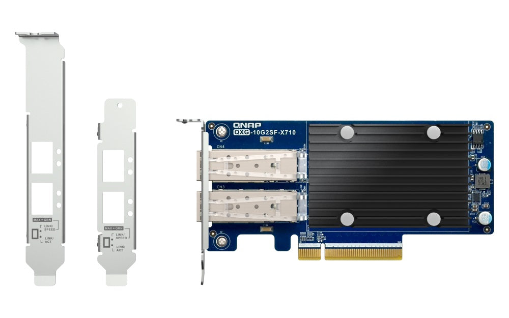 QNAP PQXG-10G2SF-X710 Dual-port SFP+ 10GbE network expansion card; low-profile form factor; PCIe Gen3 x8  3 Years Warranty - Image 4