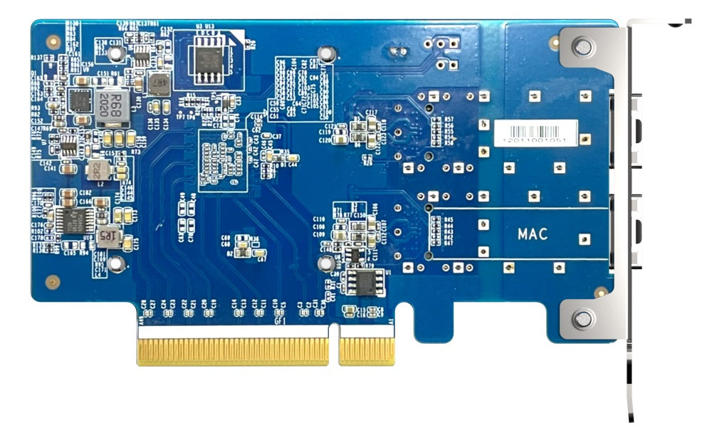 QNAP QXG-25G2SF-CX6 Dual-port 25GbE Network Expansion Card, NVIDIA Mellan ox ConnectX-6 LX SmartNIC Controller, PCIe Gen4, Port Trunking, SR-IOV, RoCe - Image 2