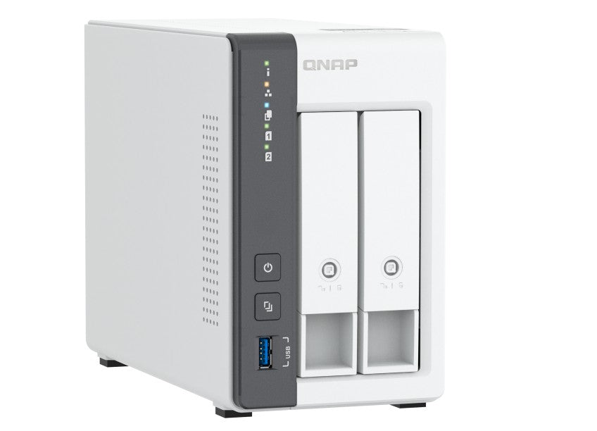 QNAP TS-216G 2-Bay NAS Storage System, 2.5GbE, Quad-Core 2.0GHz, 4GB RAM, Hot-Swappable, AI-Powered, RAID Support, USB One-Touch Backup - Image 1