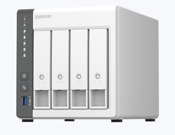QNAP TS-433-4G 4 Bay NAS 64-bit ARM 4-core Cortex-A55 2.0GHz, 4GB On Board, Mali-G52 GPU, 2.5G Ethernet, WOL, 2*USB2, 1*USB3.2 Gen1 - Image 1