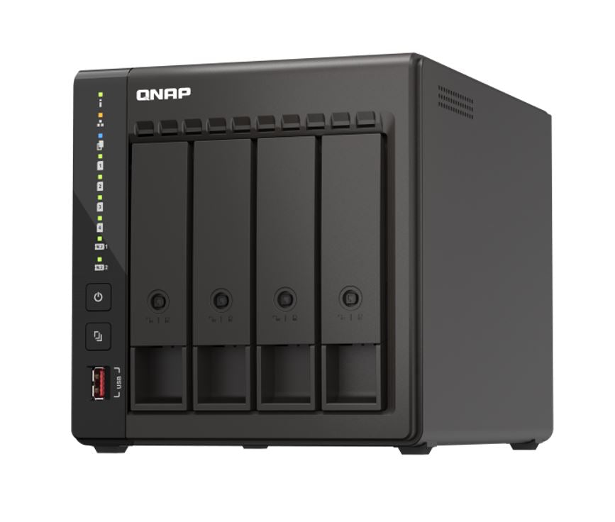 QNAP TS-453E-8G 4 Bay NAS Intel® Celeron® J6412 UHD Graphics 8GB Hot-swappable 2XM.2 PCle 2XGbE2.5 WOL 2XUSB3.2 3YR WTY - Image 1