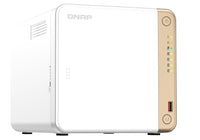 QNAP TS-462-4G 4-Bay desktop NAS, Intel® Celeron® N4505 dual-core, 4 GB DDR4 onboard not expandable, 4 x 3.5"/2.5" SATA 6Gb/s drive bays, 2 x M.2 2280 - Image 1