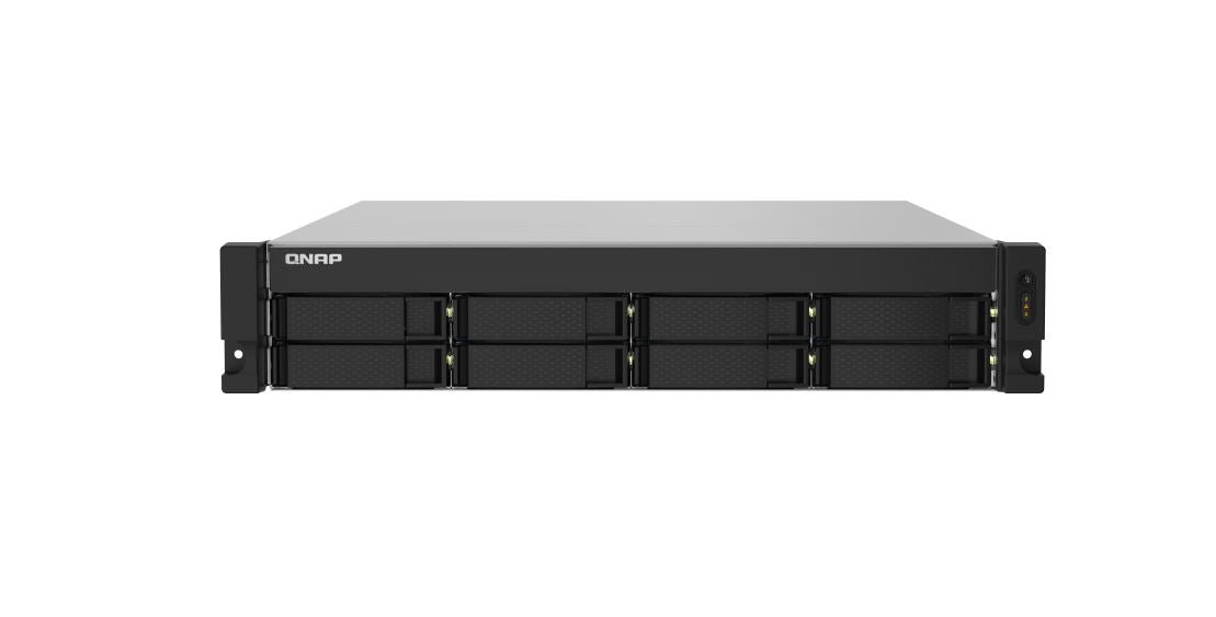 QNAP TS-832PXU-4G 2U Rackmoun 8-Bay NAS AL324 quad-core 1.7 GHz 4GB DDR4 Hot-swappable 2x2.5 Gbe 2 x10GbE SFP+ 1xPCIe Gen 2 x2 4xUSB 3.2 3 yr wty - Image 1