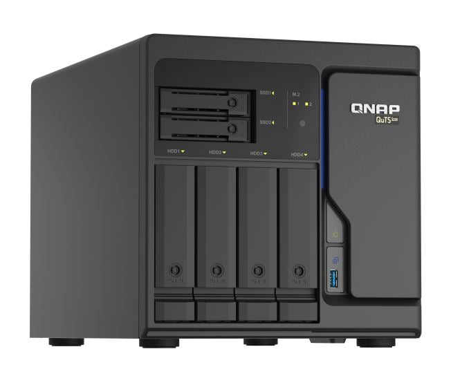 QNAP TS-H686-D1602-8G 6 Bay NAS Intel® Xeon® D-1602 2 cores/4 threads 2.5 GHz processor 8 GB DDR4 ECC Hot-swappable 4x2.5GbE 2xPCIe 3xUSB3.2 Tower 2YR - Image 2