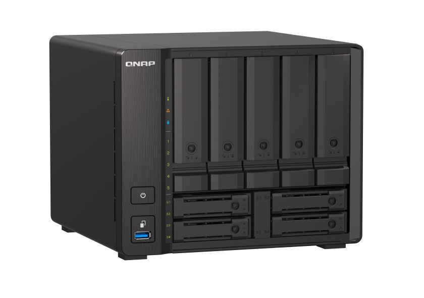 QNAP TS-h973AX 9-Bay NAS AMD Ryzen™ Embedded V1500B quad-core eight threads 2.2 GHz processor 32G Hot-swappable 2 x2.5GbE 1x10GBASE-T 4xUSB3.2 3YR WTY - Image 3