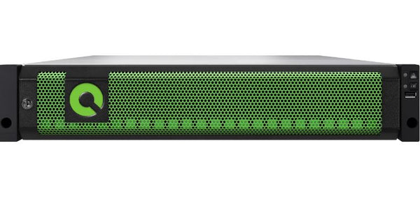 QSAN XE5 NVMe-oF JBOF XE5026D-10Gx4 Dual Controller, Intel 4-core Xeon, DDR4 16GB, 10GbE SFP+ x 8, 2U26, GBIC x 4, Front bezel, Rail kit - Image 1
