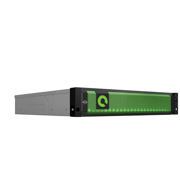 QSAN XE5 NVMe-oF JBOF XE5026D-10Gx4 Dual Controller, Intel 4-core Xeon, DDR4 16GB, 10GbE SFP+ x 8, 2U26, GBIC x 4, Front bezel, Rail kit - Image 1