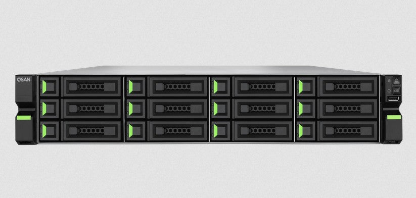 QSAN XCubeNAS XN2216-8C Rackmount 2U12 + 4 bay, Intel Xeon 8-Core CPU, 8GB DDR4 RAM, 2 x M.2 slots, 4 x 10GbE SFP+ & 4 x 2.5GbE, 5-Year Warranty - Image 1