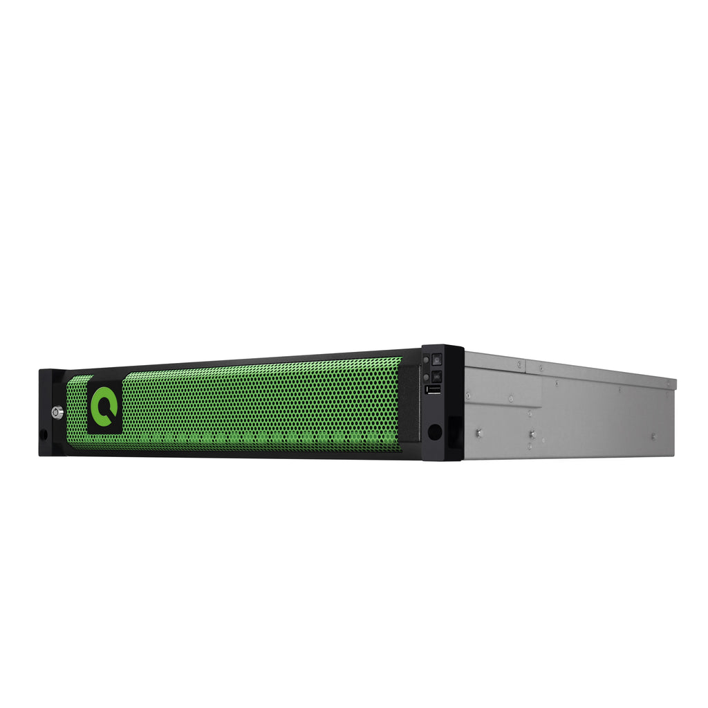 QSAN XCubeNAS NVMe XN4226D-8C QSM4, Dual Controller, Intel 8-core Xeon, DDR4 32GB, 10GbE SFP+ x 8, 2U26, GBIC x 4, Super_cap C2F, Front bezel - Image 1