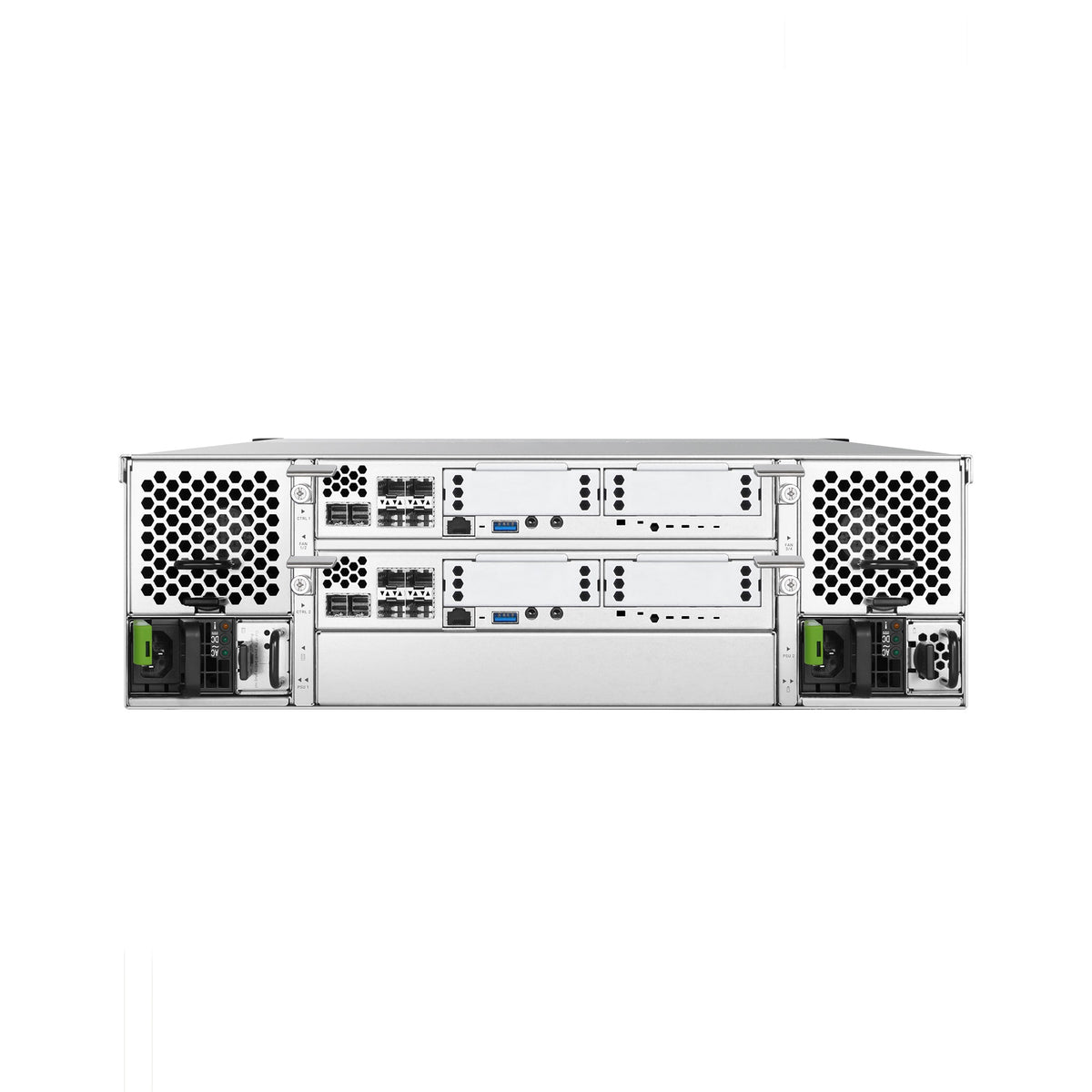 QSAN XCubeNXT XN8116D_8C NXT, Dual Controller, Intel 8-core Xeon, DDR4 32GB, 10GbE SFP+*8, 3U16, GBIC*4, Rail kit, 5-Year Warranty - Image 3