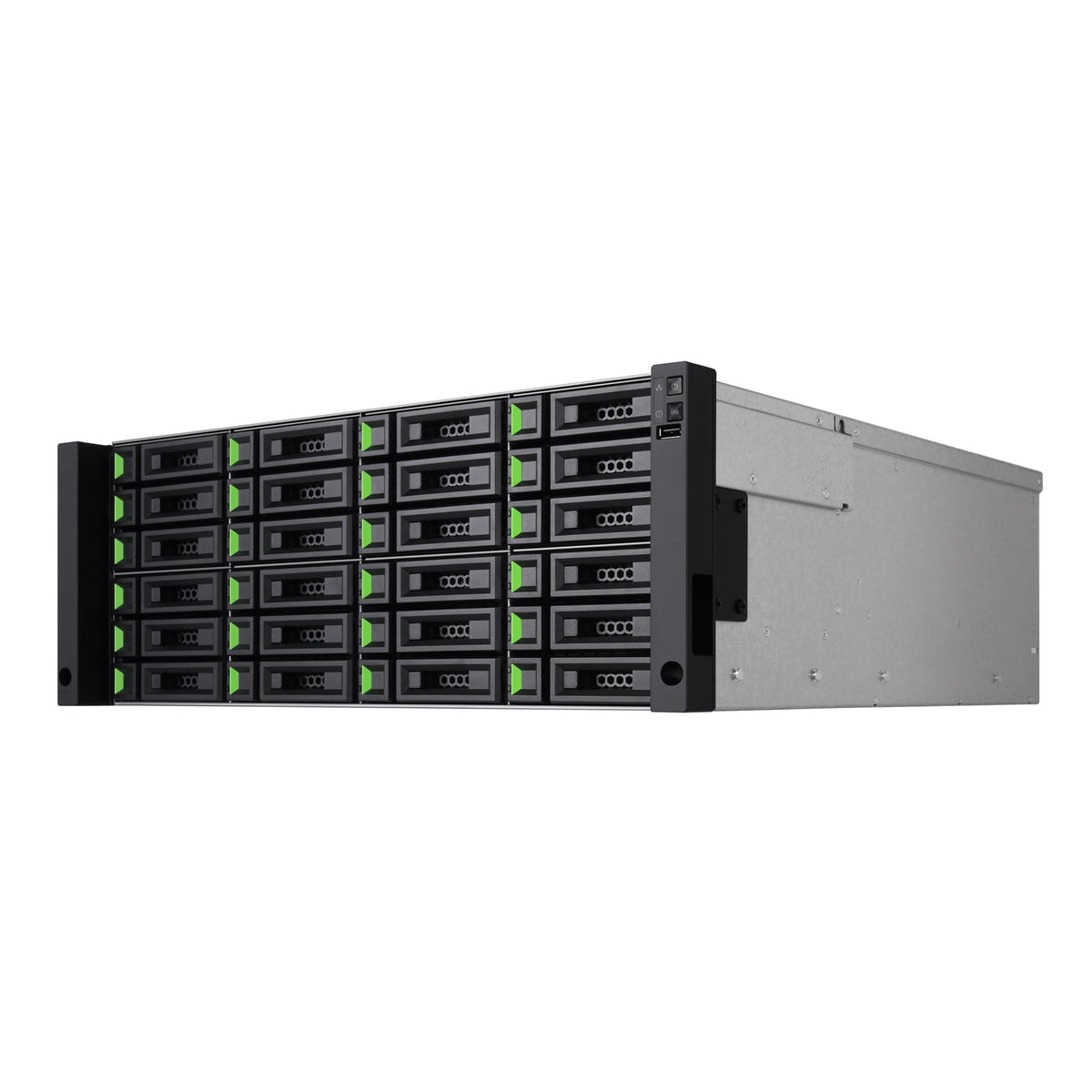 QSAN XCubeNXT XN8124D_8C NXT, Dual Controller, Intel 8-core Xeon, DDR4 32GB, 10GbE SFP+*8, 4U24, GBIC*4, Rail kit, 5-Year Warranty - Image 2