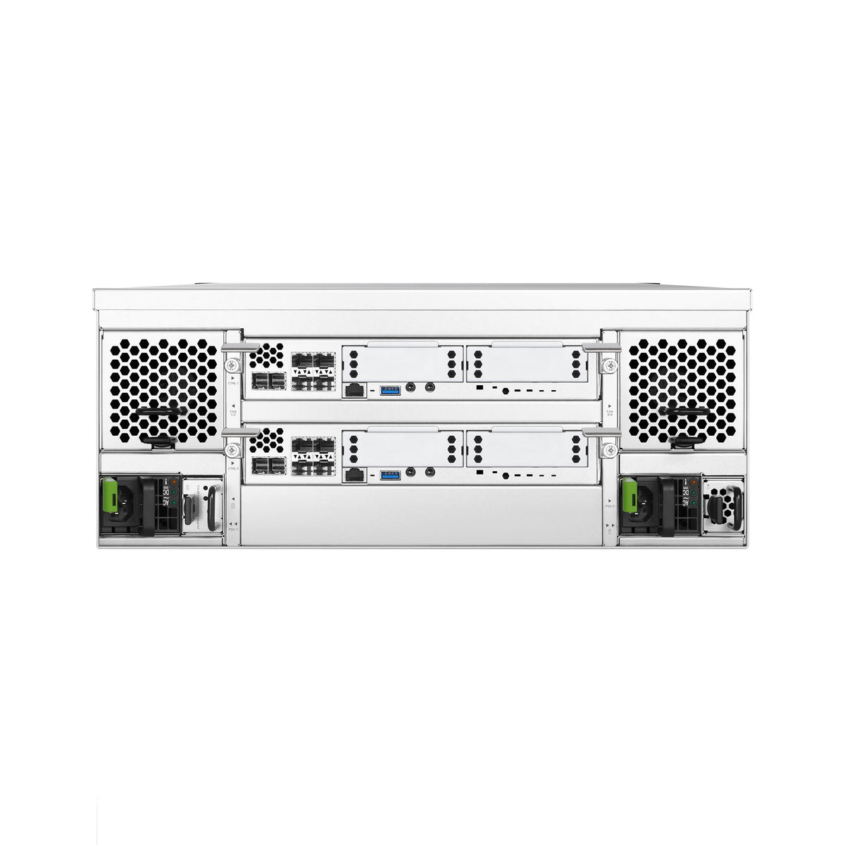 QSAN XCubeNXT XN8124D_8C NXT, Dual Controller, Intel 8-core Xeon, DDR4 32GB, 10GbE SFP+*8, 4U24, GBIC*4, Rail kit, 5-Year Warranty - Image 4