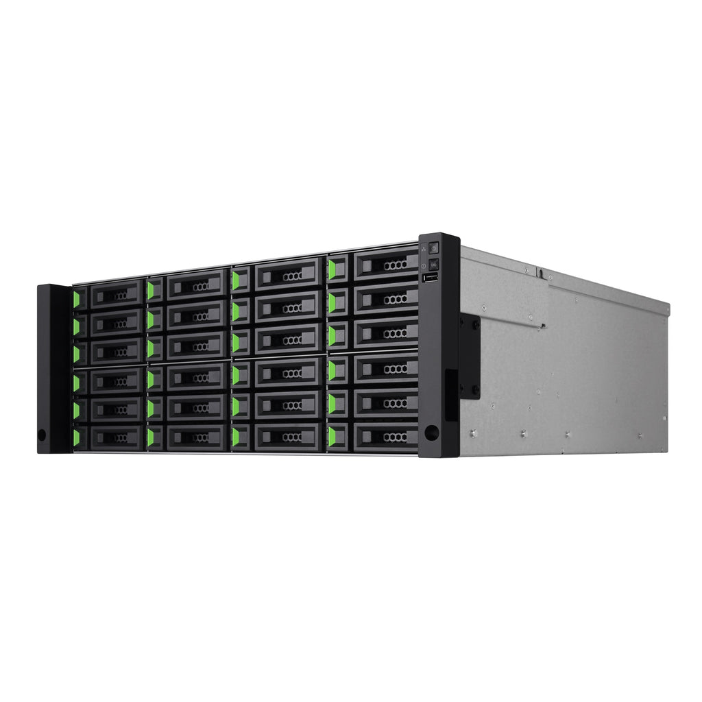 QSAN XCubeSAN XS5324D_8C 4U24, Dual-Controller SAN System, Max 512GB RAM, 8-ported 10GbE SFP+ iSCSI with optical transceivers x 4, 3-Year Warranty - Image 2