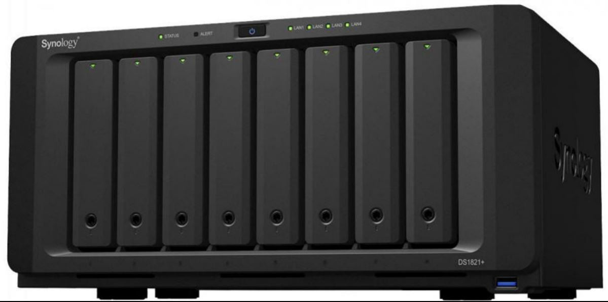 Synology DiskStation DS1823xs+  Over 3,100/2,600 MB/s seq, and up to 144 TB raw storage -Add up to 10 extra drive bays, 25GbE 5YW - Image 1