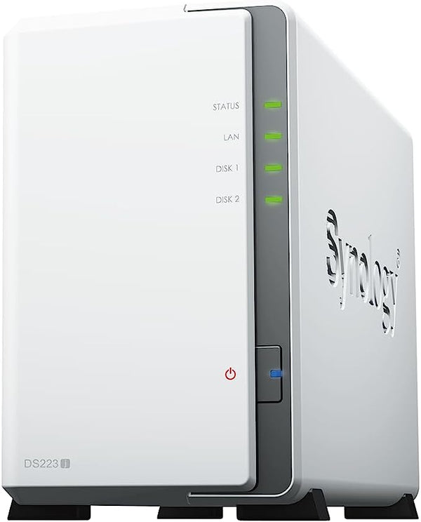 Synology DiskStation DS223J 2-Bay 3.5" SATA HDD/ 2.5" SATA SSD/  4-core 1.7 GHz  / 1 GB DDR4 non-ECC / 2-year hardware warranty