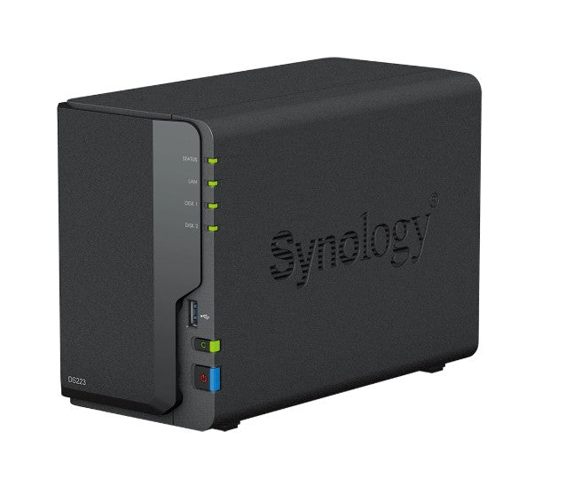 Synology DiskStation DS223 2-Bay 3.5" Diskless 1xGbE NAS (Tower) (HMB), Realtek RTD1619B quad-core 1.47Hz, 2GB RAM, 3xUSB3.2, 1 x 1GbE (RJ-45) - Image 2