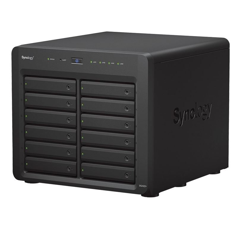 Synology DiskStation DS2422+ 12 Bay AMD Ryzen V1500B 4GB DDR4 2xslot Hot Swappable 4xRJ-45 1GbE LAN 2xUSB3.2 1xGen3x8 slot WOL/WOW 3yrs WTY - Image 1