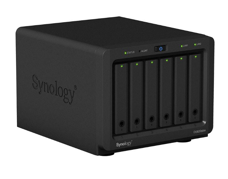 Synology DiskStation DS620 slim 6 Bay NAS Intel Celeron J3355  2-core 2.0 2GB DDR3L non-ECC SODIMM Hot Swappable 2xRJ-45 1GbE LAN 2xUSB 3.0 2 yrs wty - Image 3