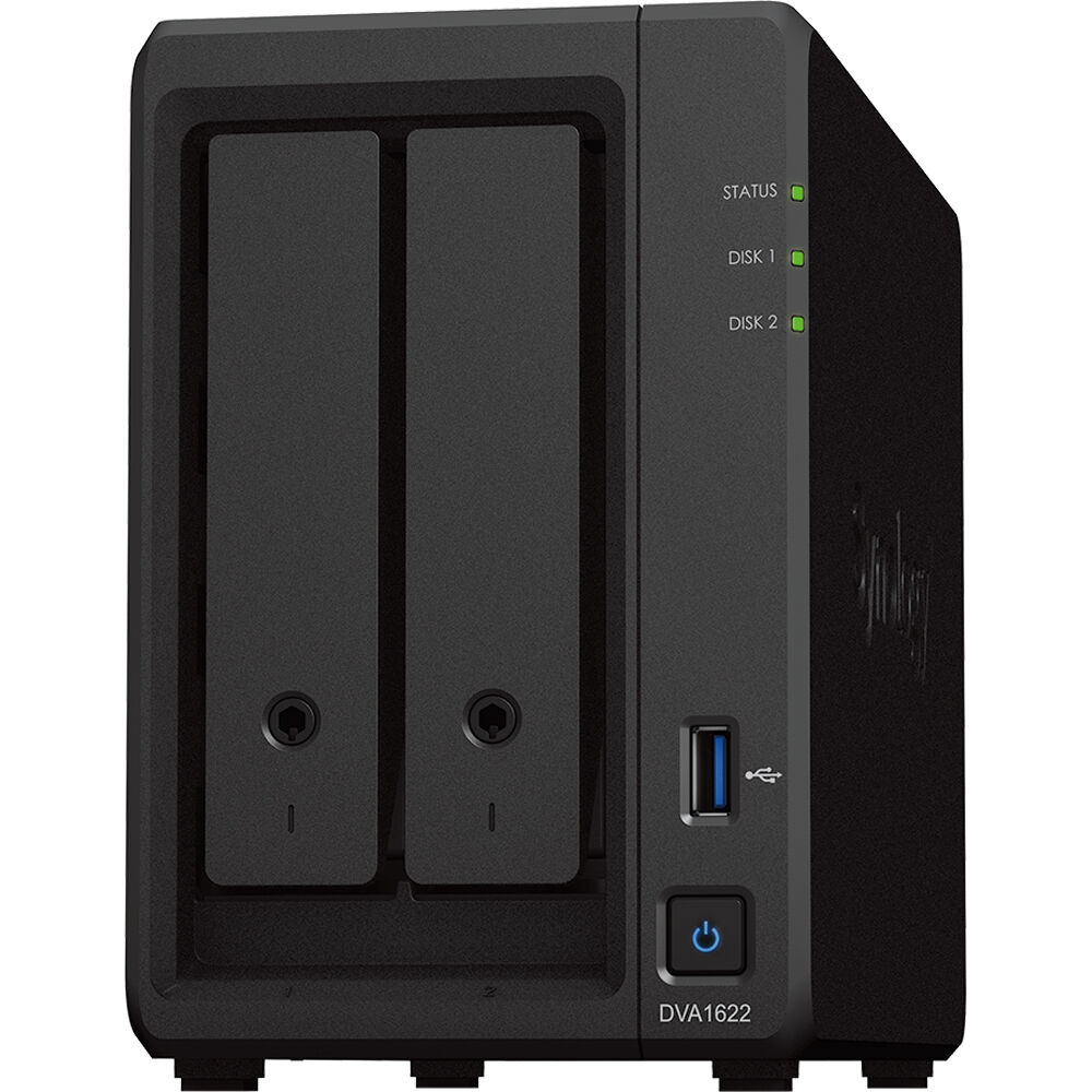 Synology Network Video Recorder DVA1622, 2 Bay, Supports up to 16 Cameras, 8 Licenses, 3 Year Warranty (Extend warranty with EW201) - Image 1