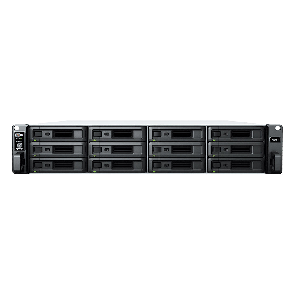 Synology RackStation 12-bay RS2423+  155K/79K random read/write IOPS -3,500/1,700 MB/s sequential read/write 3-year hardware warranty - Image 4