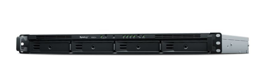 Synology RackStation RS822RP+ 4-Bay 1U AMD Ryzen V1500B 2GB DDR4 2xSlots Hot Swappable 4x1GbE 2xUSB3.2 WOL WOW Power redundant 3yr WTY - Image 1