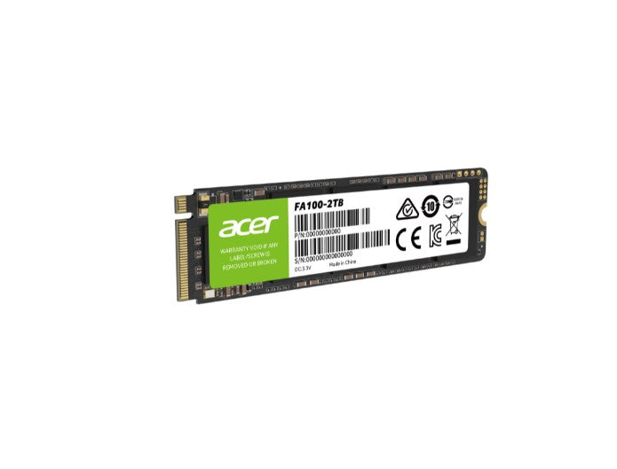 ACER FA100-2TB SSD M.2 NVMe PCIe Gen 3*4 Read speed 3150MB/s Write Speed 2600MB/s BL.9BWWA.121 - 5 Year Warranty - Image 1