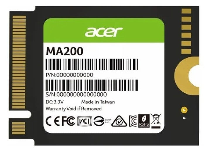 ACER MA200-1TB SSD M.2 NVMe PCIe Gen 4*4 Read speed 5200MB/ s Write Speed 4700MB/s BL.9BWWA.154 - 5 Year Warranty - Image 3
