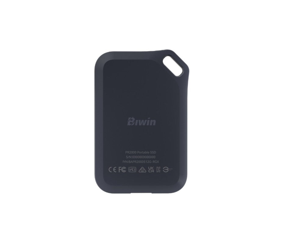 BIWIN BIW-PR2000-4TB Amber PR2000 Black Portable SSD with IP67 R/W up to  2000mb/s / 1800mb/s BAPR20004TB-RGH -4TB - Image 2