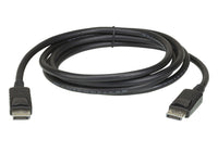 Aten 2m DisplayPort Cable, supports up to 3840 x 2160 @ 60Hz, 28 AWG copper wire construction for high-definition media connections - Image 1
