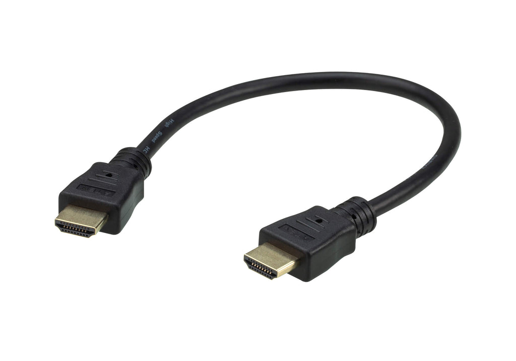 Aten 0.3m 4K HDMI High Speed Ethernet cable, supports up to 4096 x 2160 @ 60Hz, High quality tinned copper wire with Gold-plated connectors - Image 2