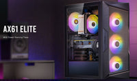 Antec AX61 Elite ATX, 4x ARGB 120mm Fans included, Up to 8x 120mm. 360mm Radiator Front & 240mm Top, 32CM GPU & 16CM CPU, High Airflow Gaming Case - Image 5