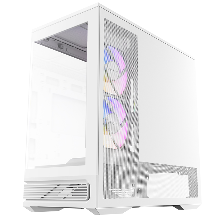 Antec C2M ARGB - White, Micro-ATX/ITX, steel/glass, 5 slots, 415mm GPU, 165mm CPU, 240mm ARGB fan, USB-C 10Gbps - Image 2