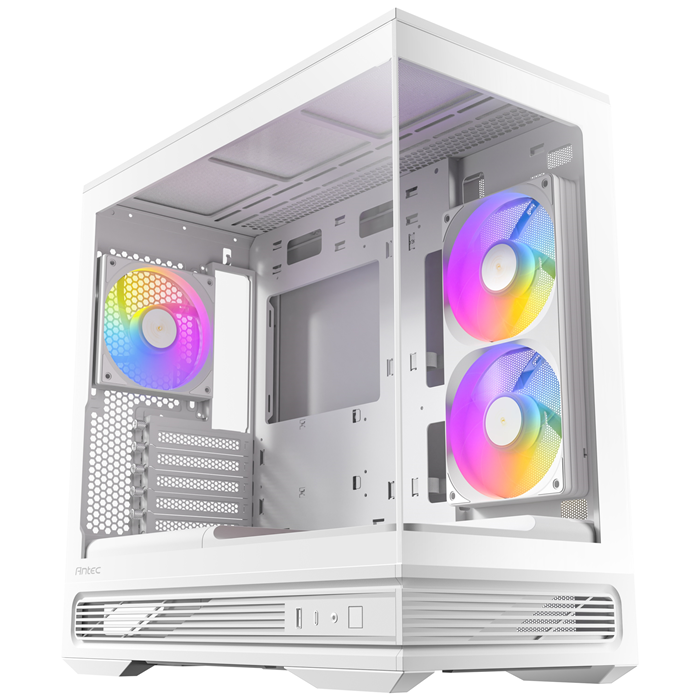Antec C2M ARGB - White, Micro-ATX/ITX, steel/glass, 5 slots, 415mm GPU, 165mm CPU, 240mm ARGB fan, USB-C 10Gbps - Image 5