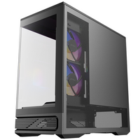 Antec C2M ARGB - Black, Micro-ATX/ITX, steel/glass, 5 slots, 415mm GPU, 165mm CPU, 240mm ARGB fan, USB-C 10Gbps - Image 2