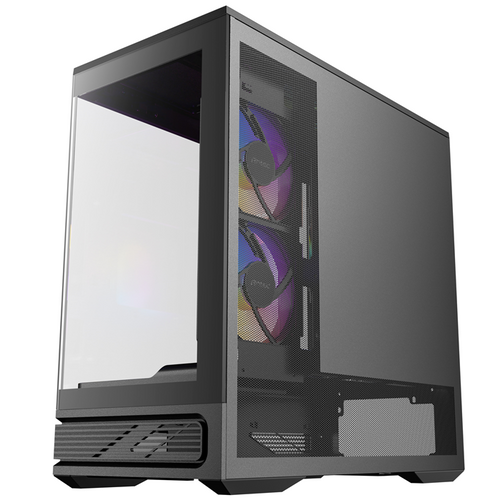 Antec C2M ARGB - Black, Micro-ATX/ITX, steel/glass, 5 slots, 415mm GPU, 165mm CPU, 240mm ARGB fan, USB-C 10Gbps - Image 2