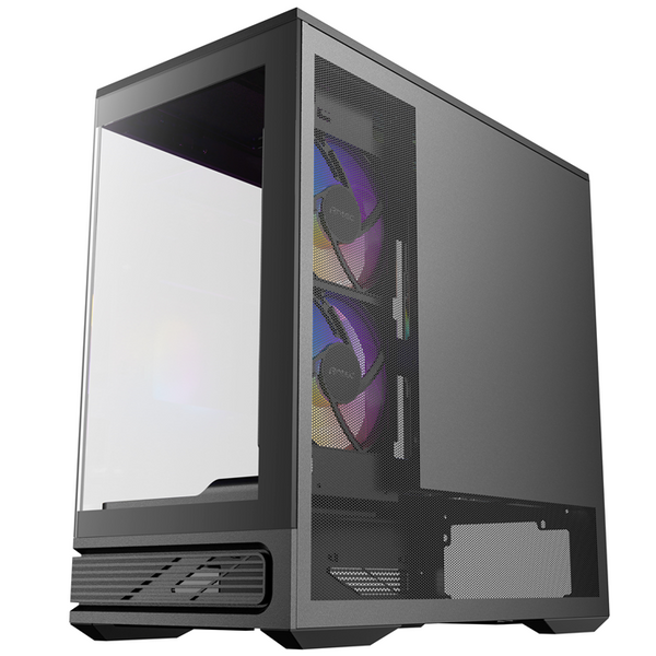 Antec C2M ARGB - Black, Micro-ATX/ITX, steel/glass, 5 slots, 415mm GPU, 165mm CPU, 240mm ARGB fan, USB-C 10Gbps
