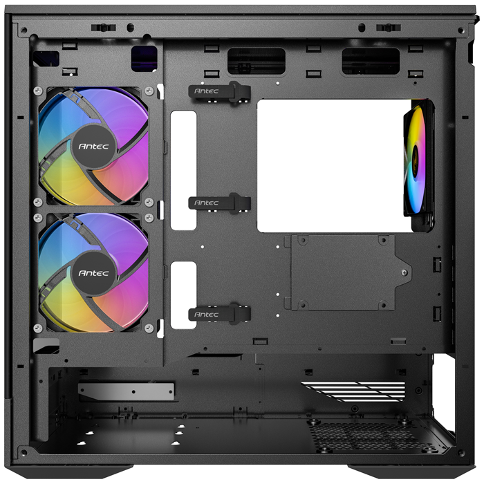 Antec C2M ARGB - Black, Micro-ATX/ITX, steel/glass, 5 slots, 415mm GPU, 165mm CPU, 240mm ARGB fan, USB-C 10Gbps - Image 3