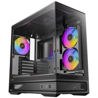 Antec C2M ARGB - Black, Micro-ATX/ITX, steel/glass, 5 slots, 415mm GPU, 165mm CPU, 240mm ARGB fan, USB-C 10Gbps - Image 5