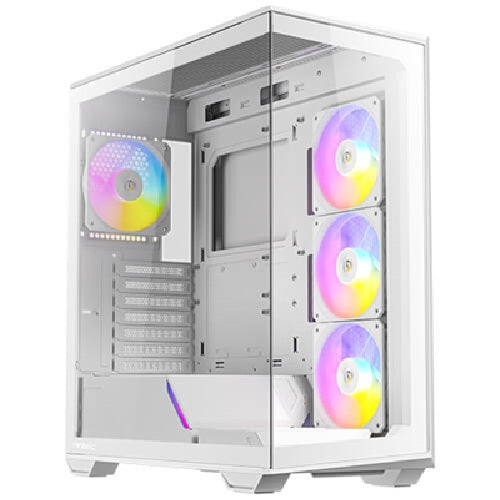 Antec C3 ARGB - White, Mid Tower, ATX/Micro-ATX/ITX, 270° Tempered Glass, USB-C, 4× PWM ARGB Fans, 360mm Radiator, 2Yr Wty - Image 1