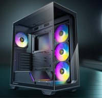 Antec C3 ARGB Black ATX,  270 Degrees View, 4x ARGB PWM Fans control, USB-C, 36CM top, 24cm Front. Cable Management, GPU 41.5 CM. Ultra Gaming Case - Image 1