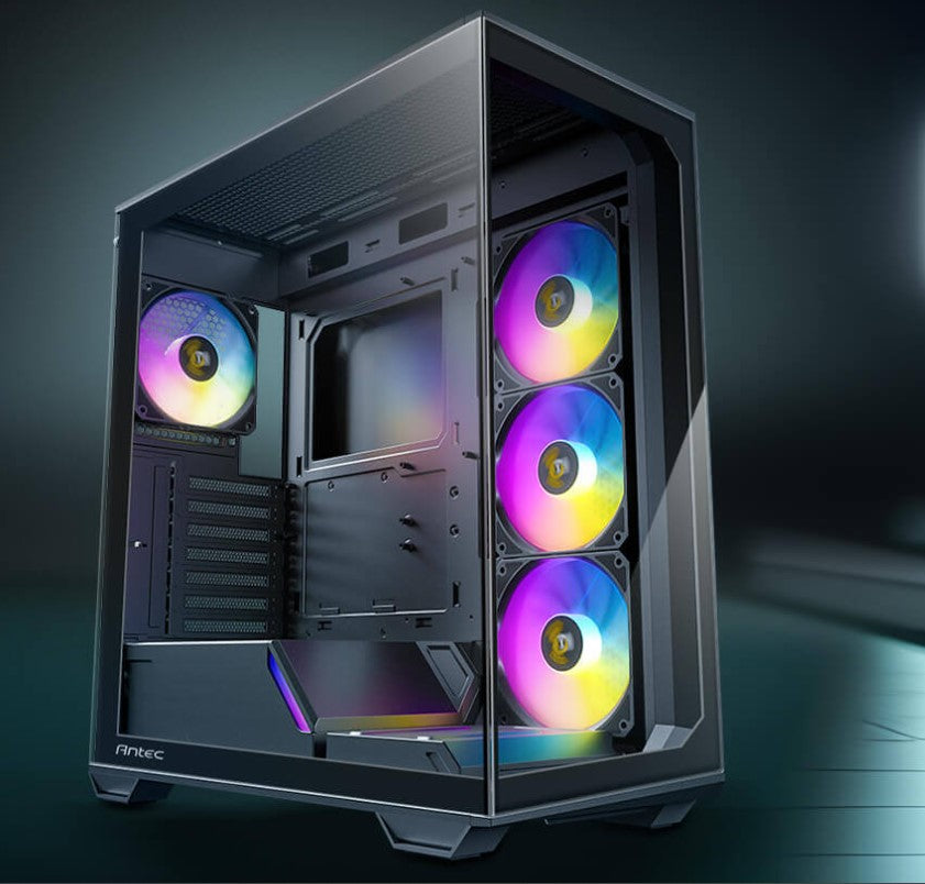 Antec C3 ARGB - Black, Mid Tower, ATX/Micro-ATX/ITX, 270° Tempered Glass, USB-C, 4× PWM ARGB Fans, 360mm Radiator, 2Yr Wty - Image 1